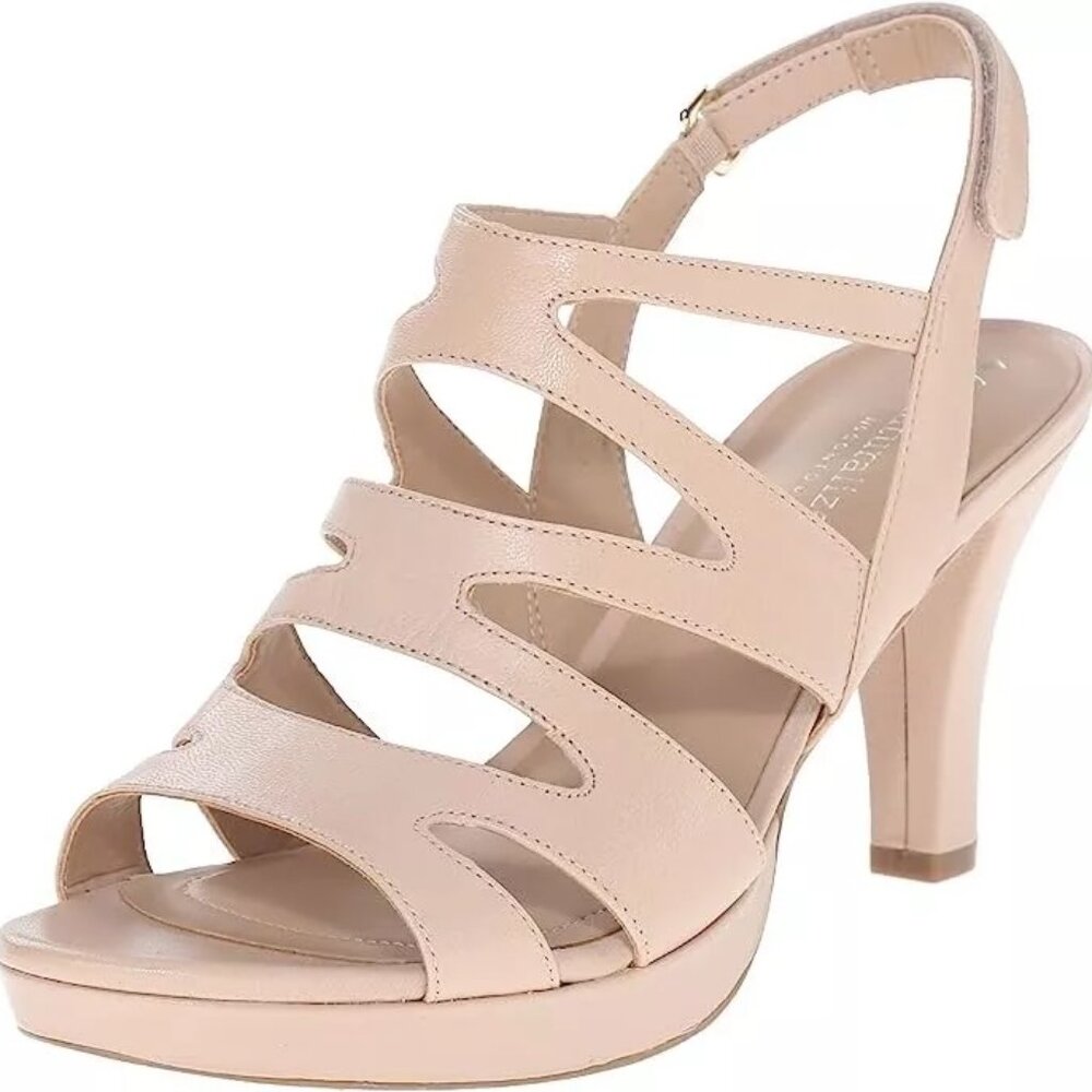 Naturalizer Presley N5 Contour Strappy Platform Heel Dress Sandal Sz 11 M Nude